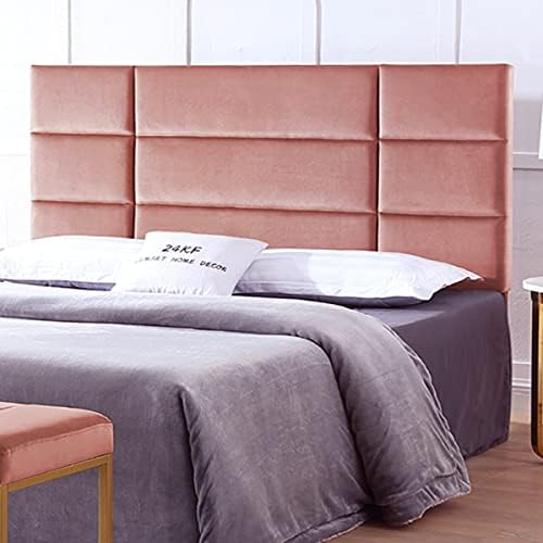 24KF MidCentury Upholstered Velvet Tufted Comfortable King Headboard