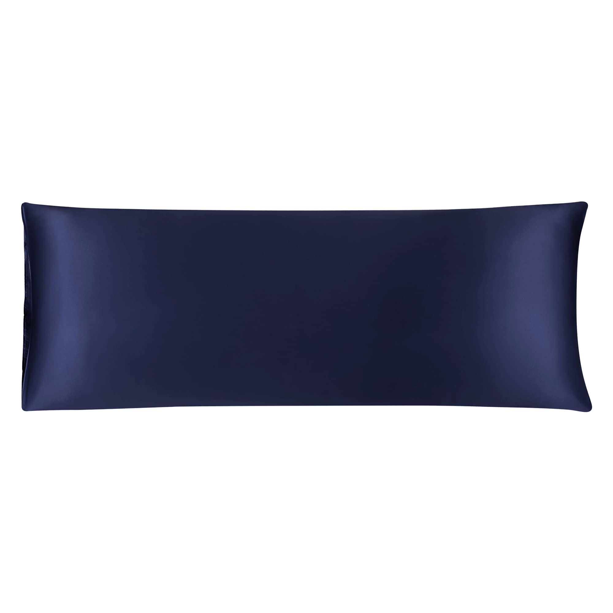 sourcing map Bolster Pillowcases 20"x54" Satin Silky Body Pillowcase for Hair and Skin, Wrinkles - Fade Free Long Pillow Cover - Navy
