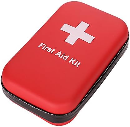 SadoMedcare First Aid Kit Waterproof Hiking, 100% Waterproof EVA Hardened Case, 72 pieces