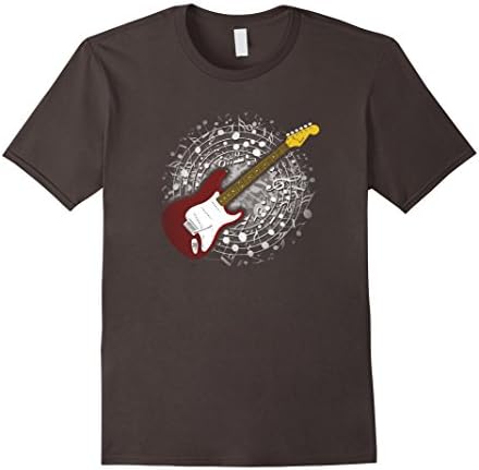 Mens Guitar T Shirt - Gift for guitarist Large Asphalt