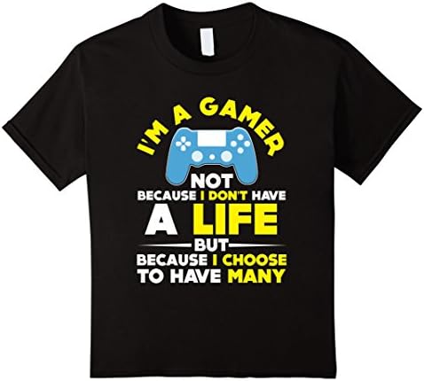 Kids Funny I'm A Gamer T-shirt Geek Nerd Computer Games Gift 10 Black