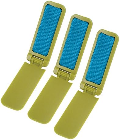 Set of 3 Combo Flip Travel Lint Brush/Shoe Horn, Flips Open, Green