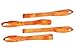 Badass Moto Soft Loop Motorcycle Tie Down Straps (4Pack) - 11,000 Lbs Break Strength, Heavy Duty Straps, Soft Loop Tie Down Straps, Motorcycle Straps for Tow Bikes, Trikes, ATV, UTV - Hi Vis Orange