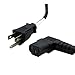 StarTech.com 10ft (3m) Computer Power Cord, 18AWG, NEMA 5-15P to Right Angle C13, 10A 125V, Replacement AC Power Cord, PC Power Supply Cable, Printer / Monitor Power Cord - UL Listed (PXT101L10)