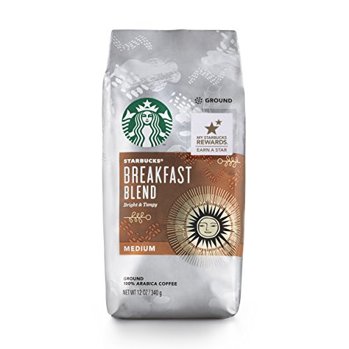 Starbucks breakfast blend medium roast ground coffee, 12-ounce ba…