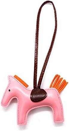 jiangshi Handmade Pu Leather Horse Car Pendant Charms Bags Accessories Keychain