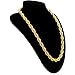 TUOKAY 11mm Thick Rope Chain Heavy Fake Big Gold Rope Chain Costume, Sparkling Big Chunky Hip Hop Faux Gold Chains for Rap Gangsta, 24