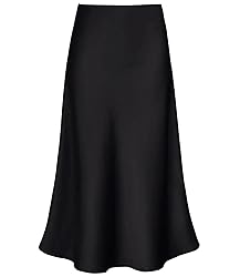 Women's Satin High Waist Hidden Elasticized