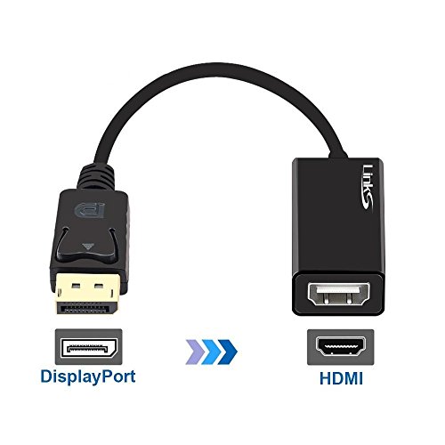LinkS Gold Plated DP To HDMI Adapter,Display Port To HDMI Male To Female Cable/Cord For Lenovo Dell HP Laptop To TV Cable