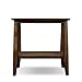 Leick Home 10405 Delton Narrow Side Table with Shelf, 20 in x 38 in x 20 in, Sienna