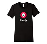 Women's 'live.ly' T-Shirt (Black/Blue - Fitted Cut) Medium Black
