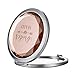 9 Sets Makeup Pocket Compact Mirror, 1 Bride To Be Makeup Mirror 8 Bride Tribe Mirrors Wedding Bridesmaid Gifts-Double Magnifying Mirror For Bridal Party,Champagne Diamond Cutting Style Pocket Mirror