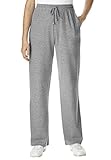 Women's Plus Size Sport Knit Pants With Drawstring Elastic Waist