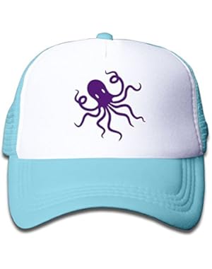 Purple Octopus Youth Toddler Mesh Hats Boys and Girls Baseball Trucker Cap