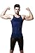 GKVK Mens Slimming Body Shaper Vest Shirt Abs Abdomen Slim, Blue, M(chest size 86cm-91cm/34inches-36inches)