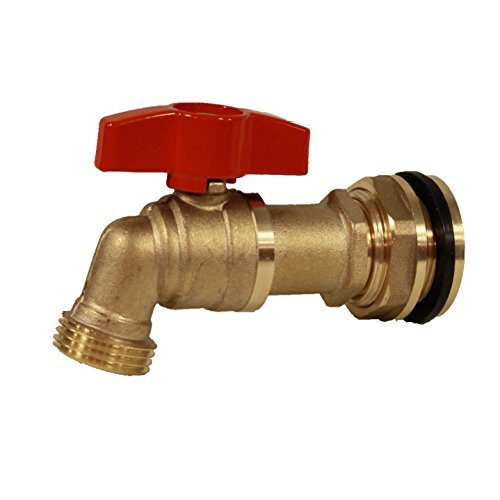 RAINPAL Brass Rain Barrel Spigot with Bulkhead Fitting (RBS015 5GPM)