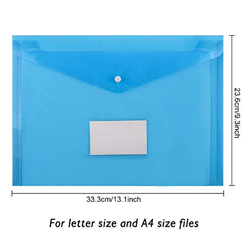 image for EOOUT 24pcs Plastic Envelopes Poly Envelopes Transparent File Envelope