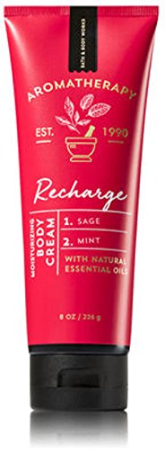 Bath & body works aromatherapy cream 8oz, recharge sage and mint
