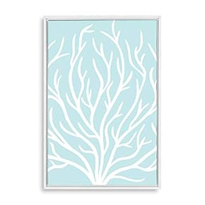 Framed Canvas Wall Art for Living Room, Bedroom Branches Illustration VIII Canvas Prints for Home Decoration Ready to Hang - 16x24 inches