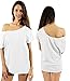 Awkwardstyles Women's Off Shoulder Shirt Tops T-shirt + Bookmark 2XL Black