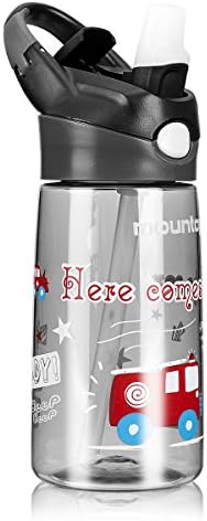 mountop Sports Water Bottle for Kids with Pop-up Straw and Clip Handle, Non-Toxic & Eco-Friendly 0.4L 14 oz