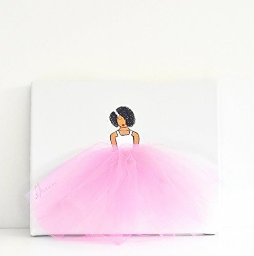 African American Girl's Room Decor Nursery Wall Art Ballerina Nursery Art Nursery Decor Little Princess in Pink Tutu