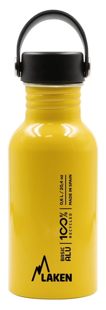 Bot. alu. Basic Alu 0,60 L. Tapón Oasis - Amarillo