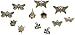 Heart Rock Beads 40pc Butterfly Charms, Pendants, Antique Bronze
