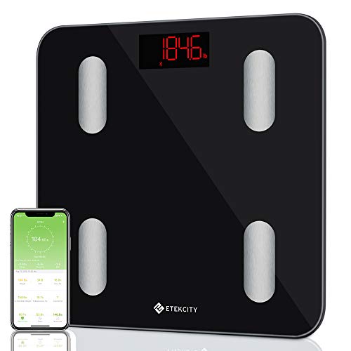 Etekcity Smart Bluetooth Body Fat Scale - FDA Approved - Digital Wireless Weight Bathroom Scale, 13 Essentials Body Composition Analyzer with App, Larger Platform, Weight, BMI, Body Fat% and More