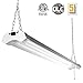 Linkable LED Utility Shop Light 4ft 4800 Lumens Super Bright 40W 5000K Daylight ETL Certified LED Garage Lights Fixture Durable LED Fixture with Pull Chain Mounting and Daisy Chain Hardware Included
