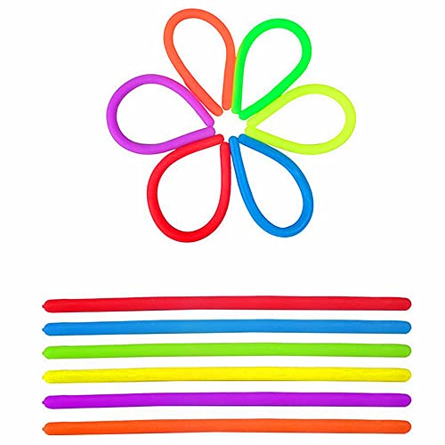 AukCherie Ensembles de Jouets sensoriels Anti-Stress Fidget Stretchy String, Jouets sensoriels à Compression en Silicone pour Le soulagement du Stress et de l\'anxiété, Kits de Jouets Fidget (1)