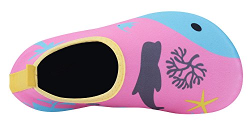 Vivay Toddler Kids Water Shoes Quick Drying Swim Beach Shoes Aqua Socks for Boys & Girls - Thumbnail 4