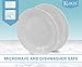 Klikel 8 White Dinner Plates - Porcelain Round Dinnerware - 10.5-inch Classic Solid Coupe Style Plate Set