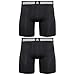 Men's Athletic Stretch Boxer Brief Underwear (2 pack), XX-LARGE, Black/ Black Black/ Black