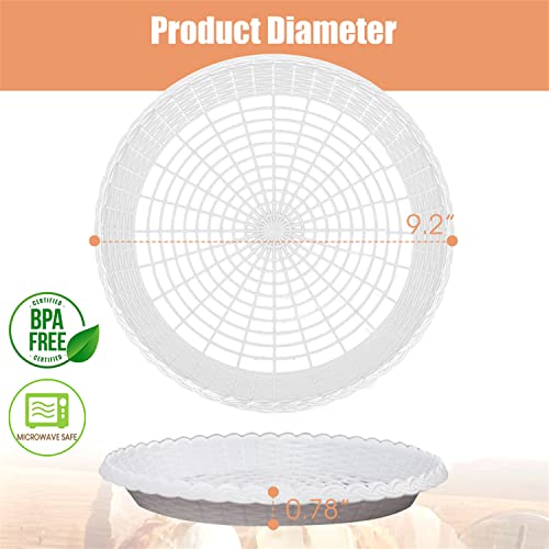 TPGSW 9.2 Inch Reusable Paper Plate Holders, 4 Pack White Heavy Duty