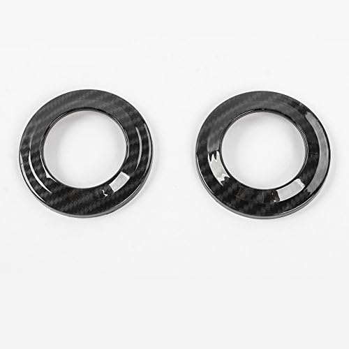 KUJOOY Wooden Texture ABS A Pillar Speaker Ring Cover for Jeep Wrangler 2008-2014