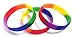 1 Dozen Multi-Pack Rainbow Pride Wristbands Silicone Rubber Bracelets
