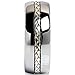 100S JEWELRY 8mm Men's Tungsten Carbide Ring Silver Rope Inlay Wedding Band Size 8-16 Comfort Fit