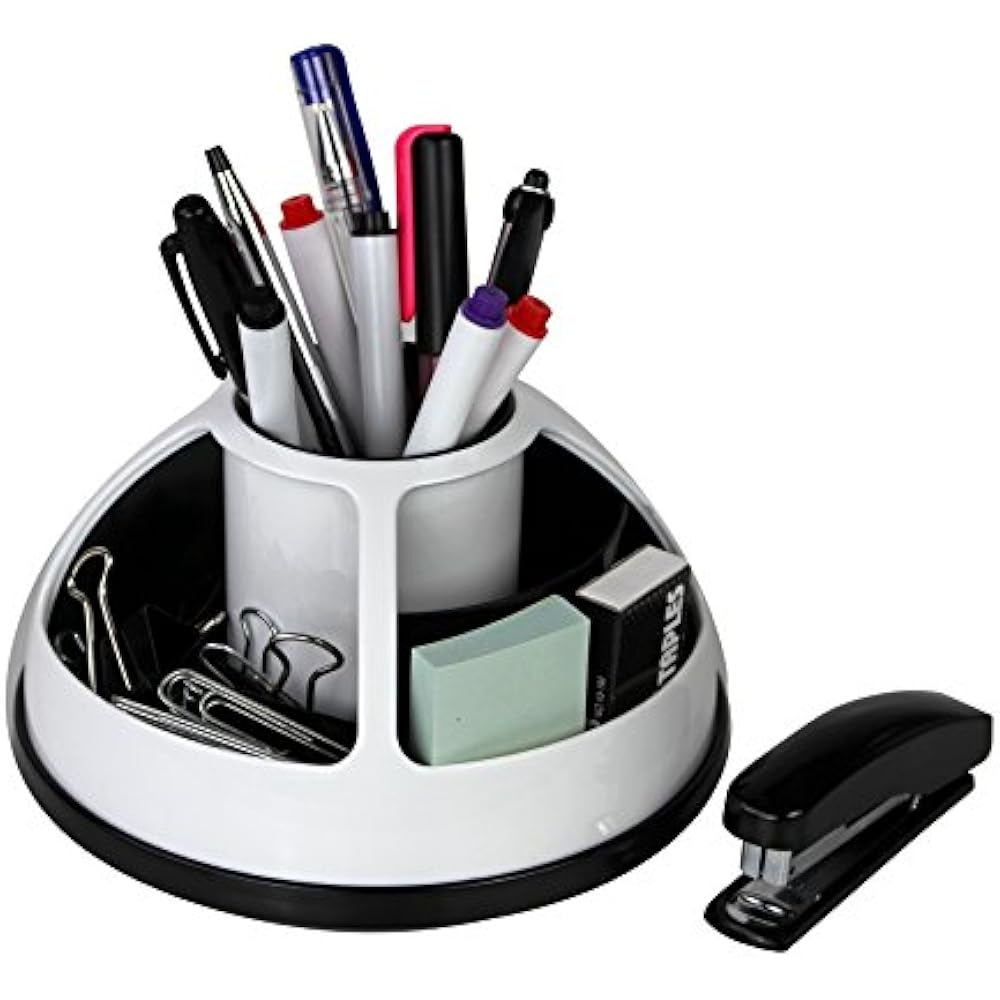 Rotating Drawer Organizers Office Supplies Desk Caddy Plastic Black