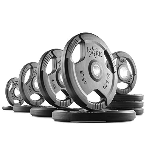 XMark TRIGrip 185 lb Set Olympic Plates, OneYear Warranty, Olympic
