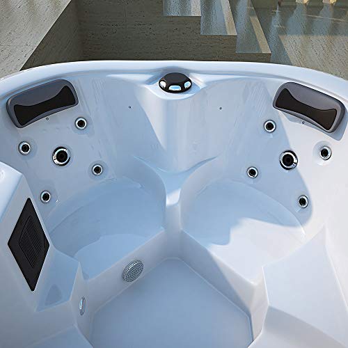 Home Deluxe - Outdoor Whirlpool - Sea Star Plus Treppe und Thermoabdeckung - Maße 180 x 160 x 79 cm - Inkl. Heizung, 19… – Bild 7