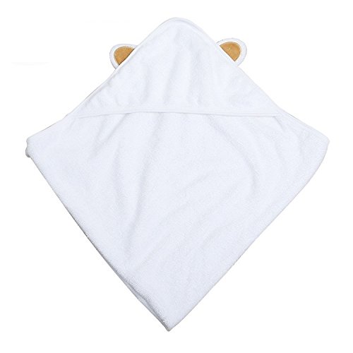 Baby Hooded Towel Washcloth White Crib Pampers Swaddlers Wrap Blanket for Newborn infant Toddler Kids Girl Boy|Bathtub Bubble Outfit Suit Set|Hoodie Shower Swaddle Set for Travel,beach,Swim Nursery