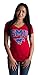 Southern Methodist University | SMU Mustangs Retro Style Ladies' V-Neck T-Shirt-Vneck,2XL