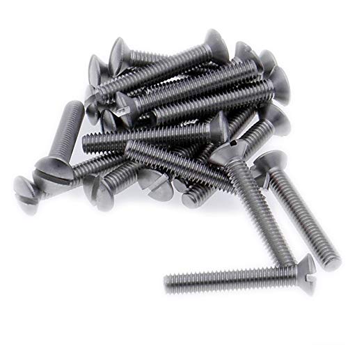 M5 (5mm x 6mm) Slot Raised Countersunk Machine Screw (Bolt) - Stainless Steel (A2) (Pack of 20)