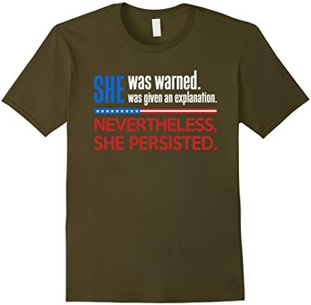 Men's Nevertheless She Persisted #LetLizSpeak Let Liz Speak Shirt Medium Olive