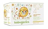 Babyganics Ultra Absorbent Diapers Economy Pack, Size 4, 160 Count