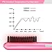 Liaboe Straightener Brush, Mini Travel Size Hair Straightening Brush Negative Ion, Ceramic Heat Brush with LED Display Auto Temperature Lock, Anti-Scald Straightening Comb for All Hair Styling Types
