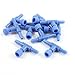 XMHF 10 Pcs Blue Plastic T Shaped Aquarium 2 Way Air Pump Control Valves for Fish Tank