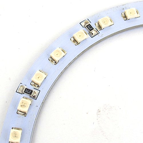 uxcell 2 x 100mm Red 33-SMD LED Car Angel Eyes Halo Ring