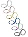 Hestya 12 Pieces Seamless Continuous Hoop Earrings 316L Stainless Steel Piercing Ring Tube Huggies for Tragus Cartilage Nose Lip, 6 Colors